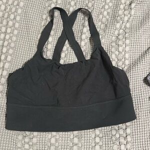 Black longline Athleta sports bra